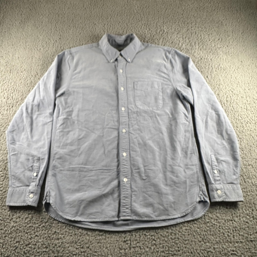 Outerknown Shirt Mens M Gray Organic Cotton Button Down Long Sleeve Casual‎